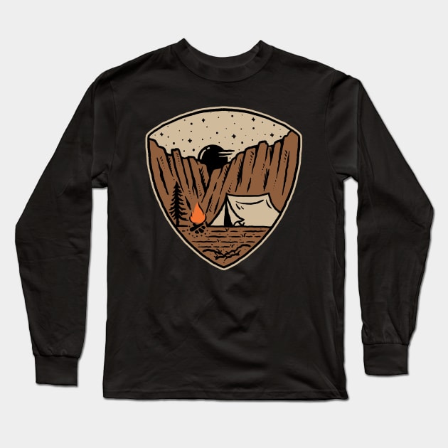 Camp Cliffs Long Sleeve T-Shirt by quilimo